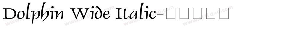 Dolphin Wide Italic字体转换